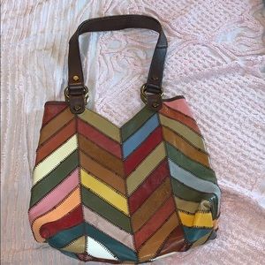 Colorful V pattern Lucky Brand Purse